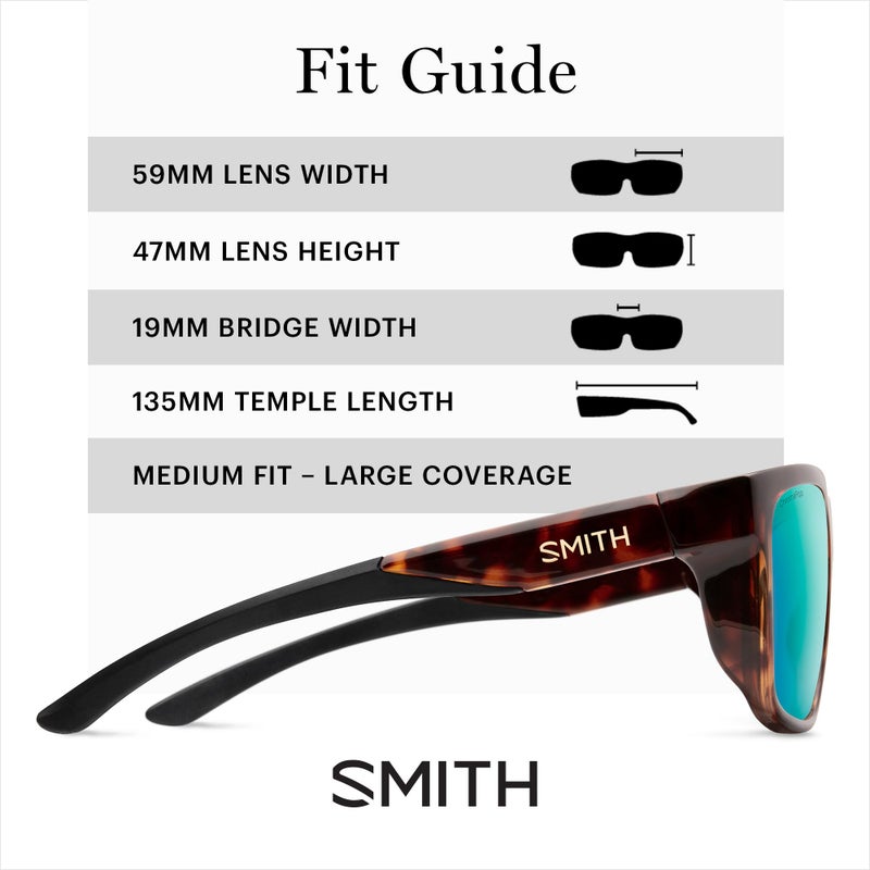 SMITH Barra Sunglasses - Performance Sports Active Sunglasses for Watersports, Fishing & More - For Men & Women - Tortoise + Opal ChromaPop Polarized Mirror Lenses - Image 3